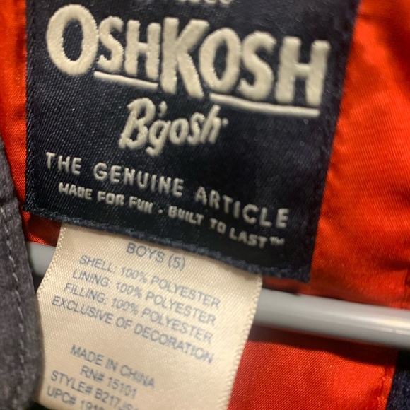 Toddler boys Oshkosh b gosh winter jacket new with out tags size 5 - Picture 3 of 4